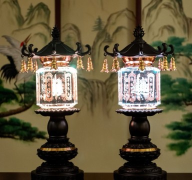 Đèn Pha lê hợp kim đồng cao cấp 